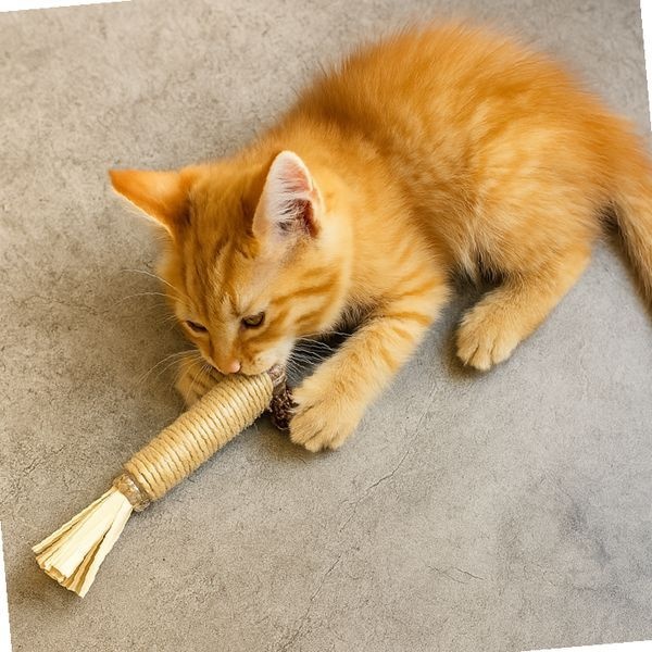 반려묘 치아 건강 관리 천연 나무 막대 스틱 놀이 장난감 스트레스 해소 이빨