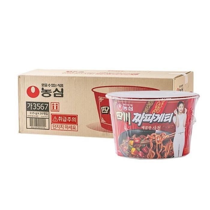 [패션플러스][주식회사 브이와이][JHQSQX5P_52EK]봉지라면 사천짜파게티 큰사발 (16개입) (30829204A)