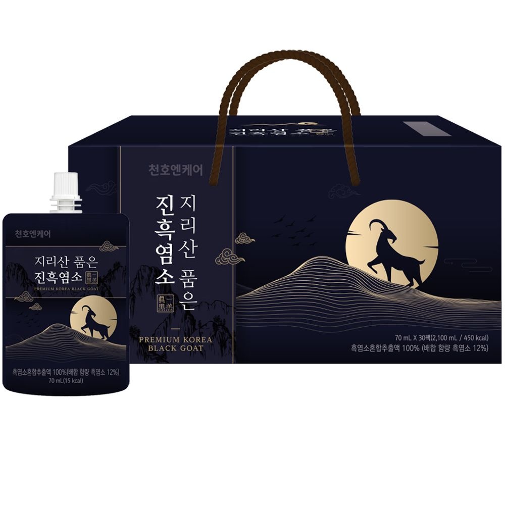 천호엔케어 지리산 품은 진 흑염소 흑염소진액 (70ml*30포) (1/2/3/4박스 택1) 흑염소즙