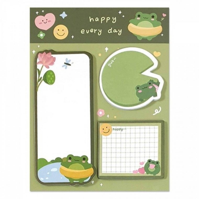 협력업체 개구리 3종 점착메모지-약20매