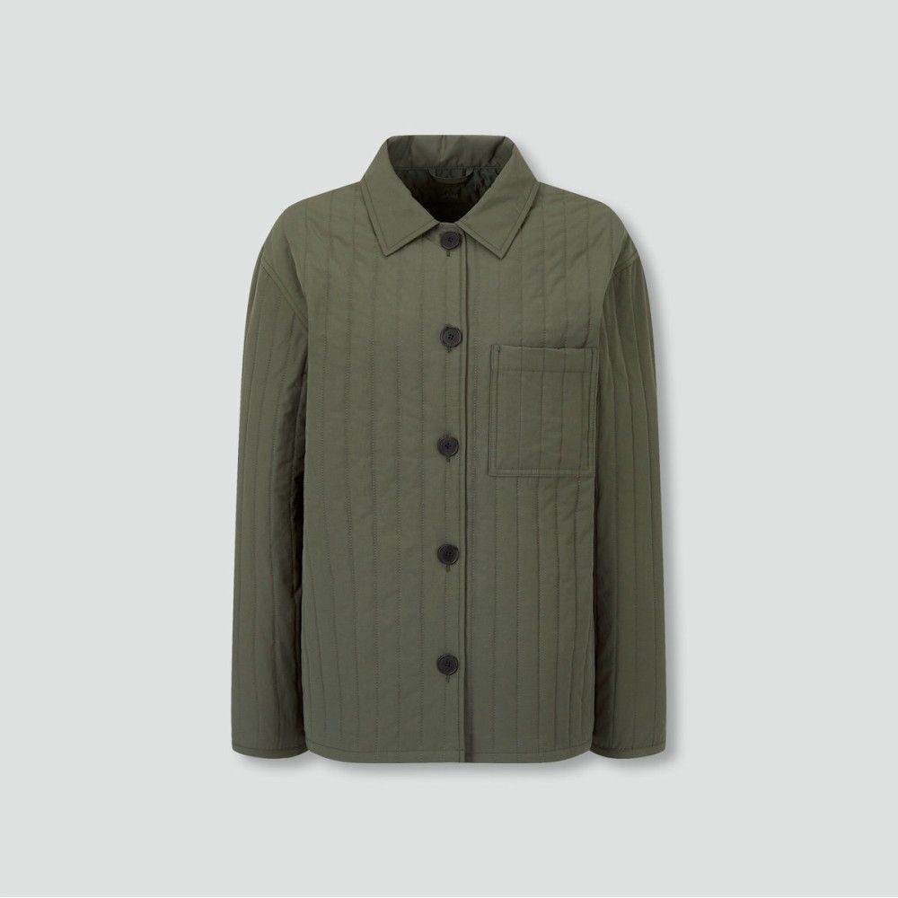 [JAJU] 자주 여 라이트 패딩 카라 자켓_카키