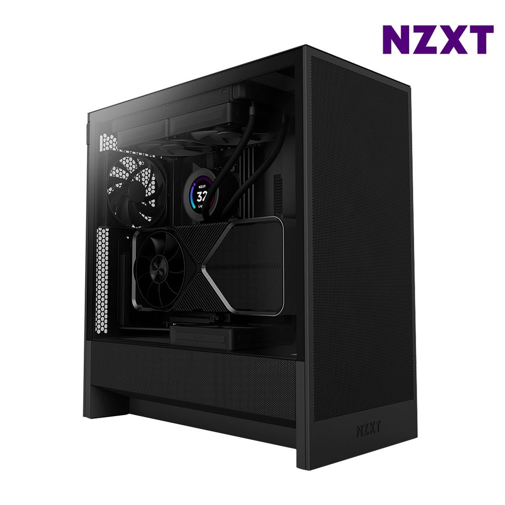 NZXT H5 FLOW V2 블랙  PC케이스 미들타워케이스 ATX