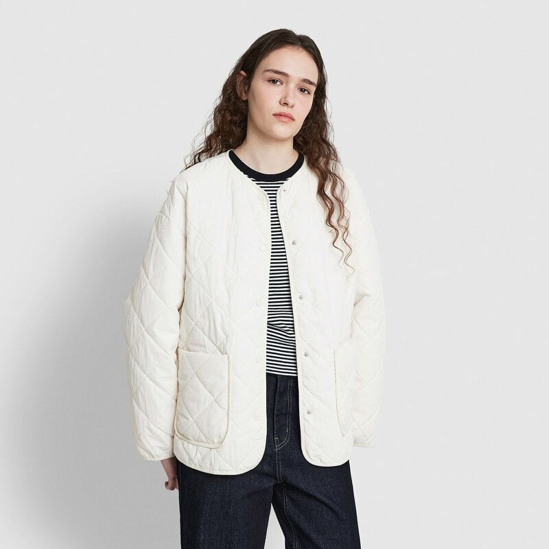 JAJU/자주 여 루즈핏 라이트 패딩 자켓 아이보리1140517