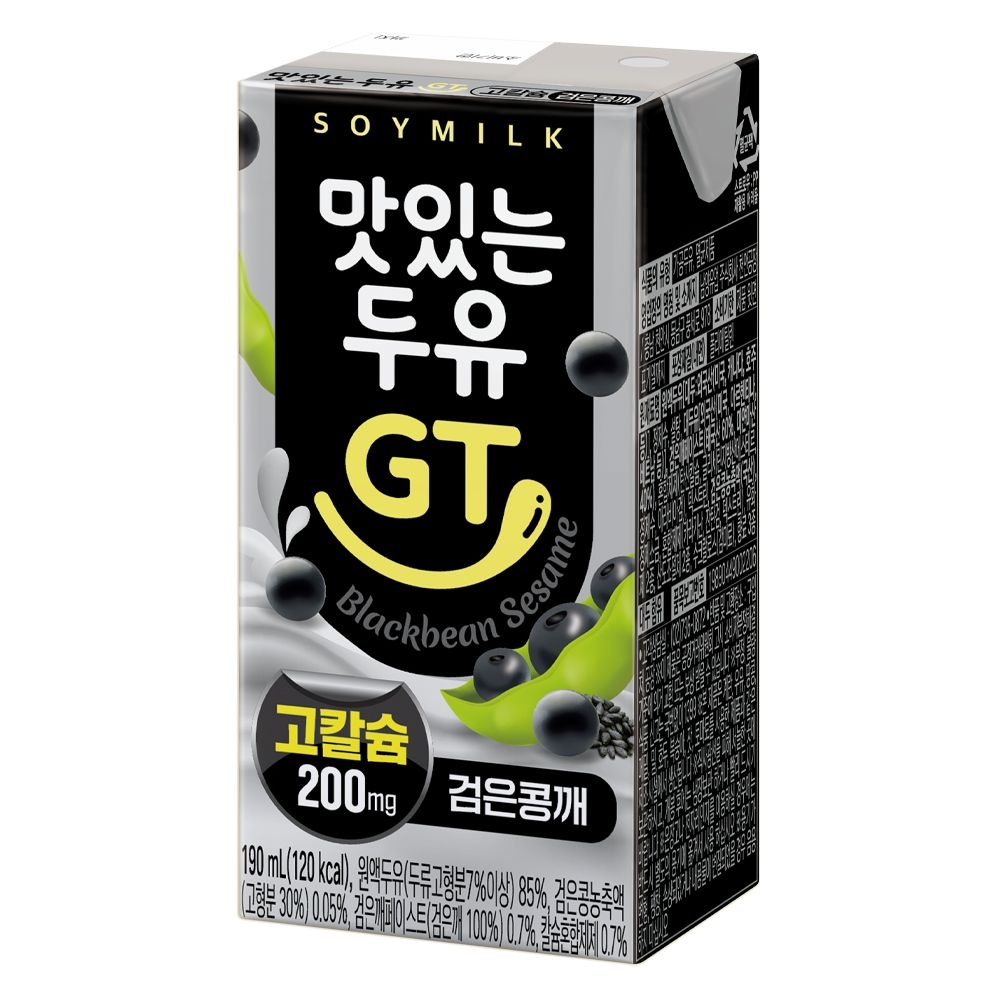 [온누리7%혜택]남양 맛있는 두유 GT 고칼슘 검은콩 깨 190ml x24팩
