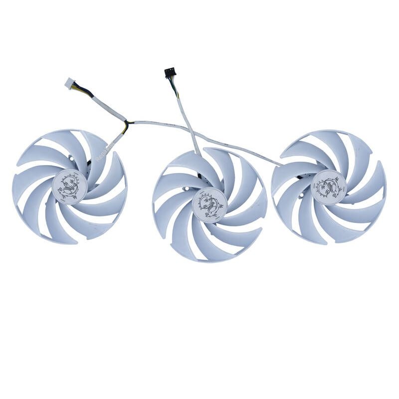 UnKnown [해외] 램방열판 비디오 쿨러 VGA GPU 그래픽카드 쿨링 팬 MSI RTX 4080 4070 4060 SUPER 4070Ti GAMING X SLIM WHITE 16GBPLD10020B12H용