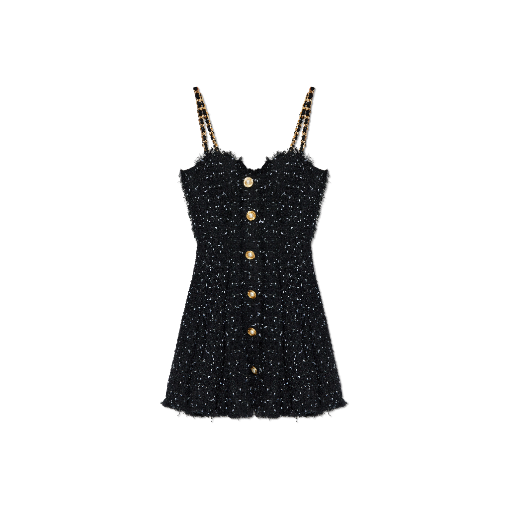 [해외] 발망 25FW Balmain Tweed slip 드레스 EF0R2430XL06EAB TP574101061