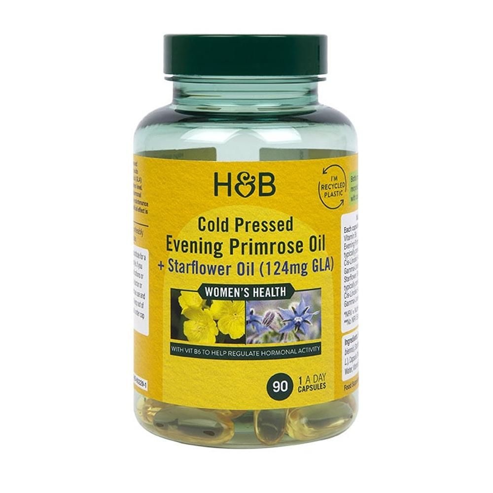 [해외] 홀랜드앤바렛 달맞이꽃종자유 90정 1팩 hollandandbarrett Evening Primrose Oil + Starflower Oil 90 Caps