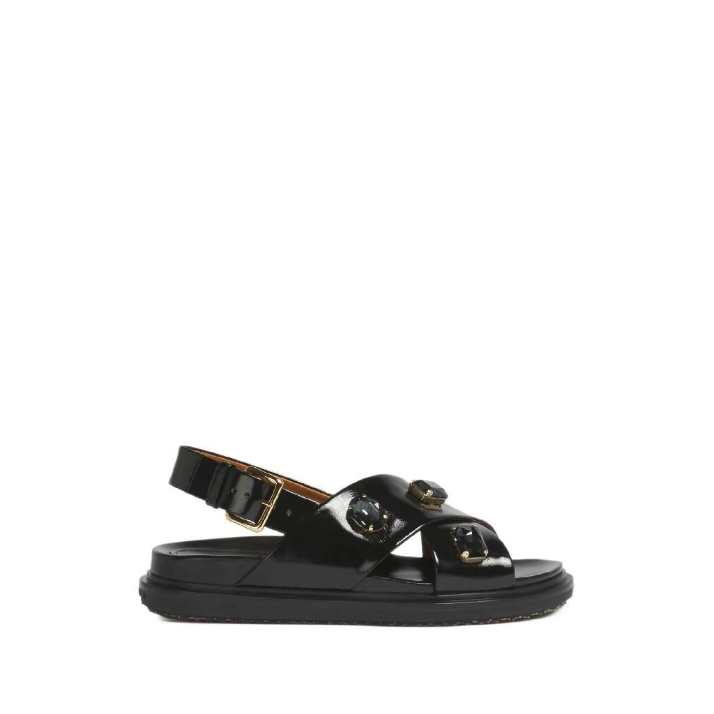 마르니 마르니 crisscross crystal ovine leather sandals 10997831631112 TP723042460