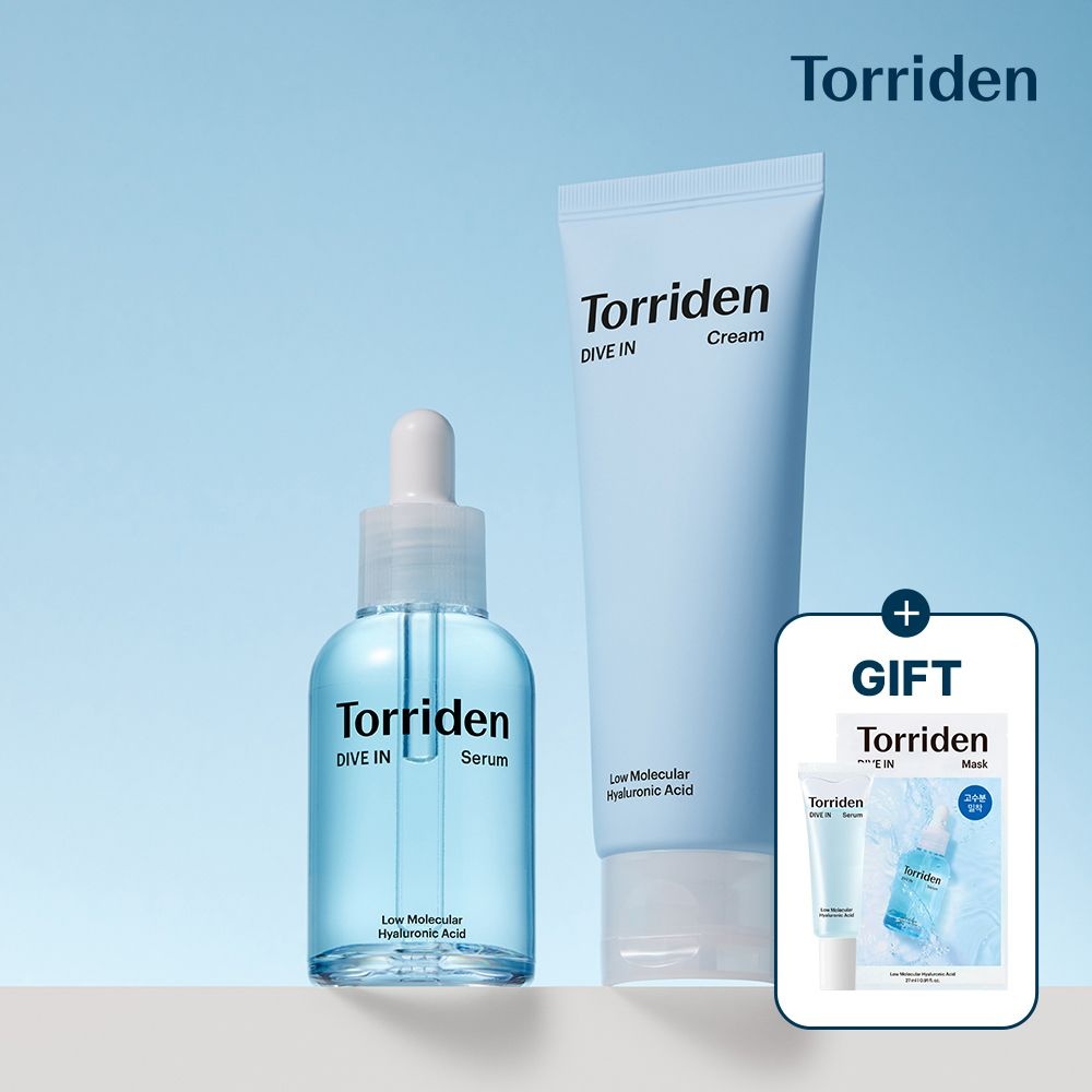 [오늘출발] 토리든 [2종세트] 다이브인 저분자 히알루론산 세럼 50ml+다이브인 크림 80ml+(다이브인 세럼 10ML+다이브인 마스크 1매)