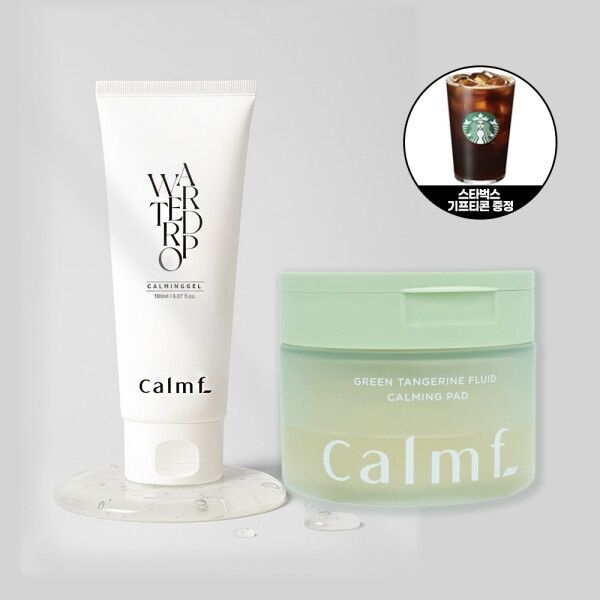 [캄프] [구매시 스타벅스 기프티콘 증정][더블 진정케어 2종] 워터드롭 카밍젤 + 풋귤 플루이드 카밍 패드
