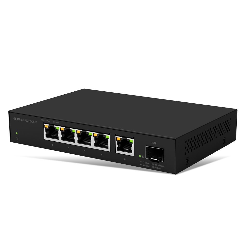 아이피타임 1st IPTIME HG25005T1 스위칭허브  2.5기가 5포트 + SFP 1포트 45Gbps 스위칭용량