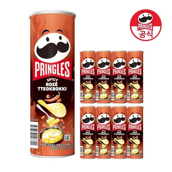 켈로그 [보리보리]프링글스 로제 떡볶이맛 100g 9개