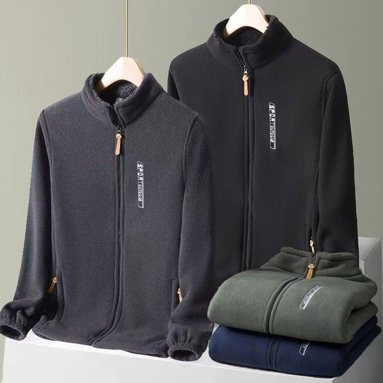 _가격땡처리 후끈한 플리스집업자켓 양털 기모 남성 겨울점퍼 보온후리스 집업 작업복 남성잠바