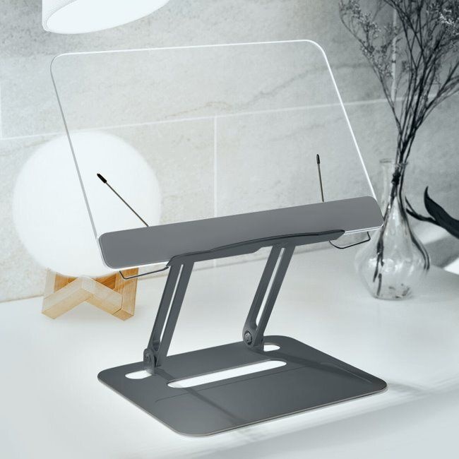 노르잇 투명독서대 높이조절 PR01AG_다크그레이 - 오직 예스24에서만 판매하는 단독 컬러 독서대 출시