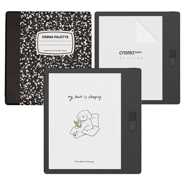 크레마 팔레트 블랙 + 필름 + 플립케이스 이북리더기
