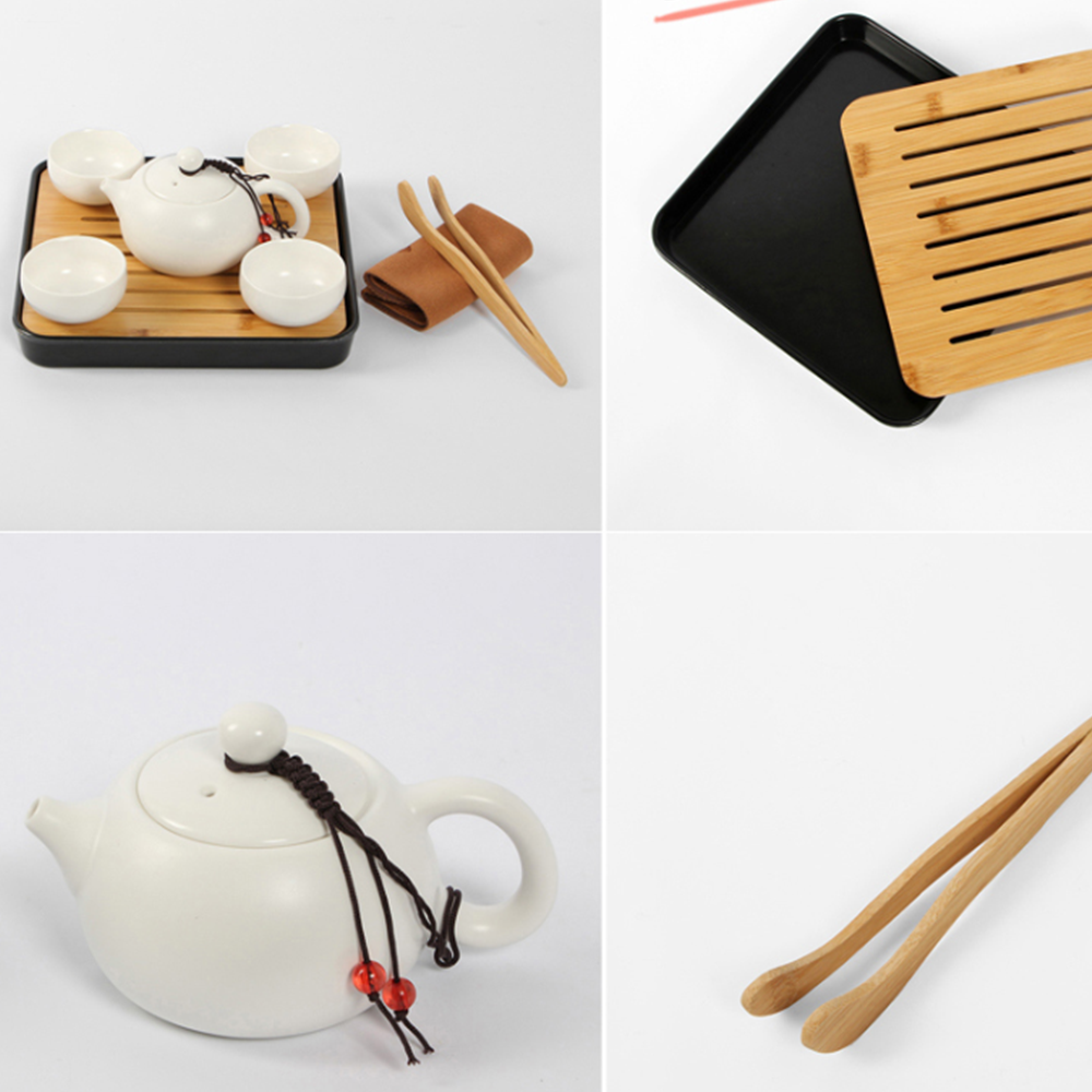 다도 다기세트 차판 블랙 전용 파우치 휴대용 외국인 선물