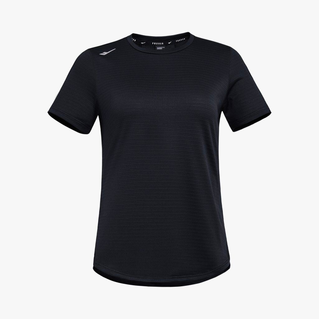 PROSPECS 프로스펙스 [모다아울렛][프로스펙스]여자 블랙 메쉬 러닝 반팔티셔츠 / 여자 여름 스포츠 반팔티 PR3WT24M313_IC 인천점