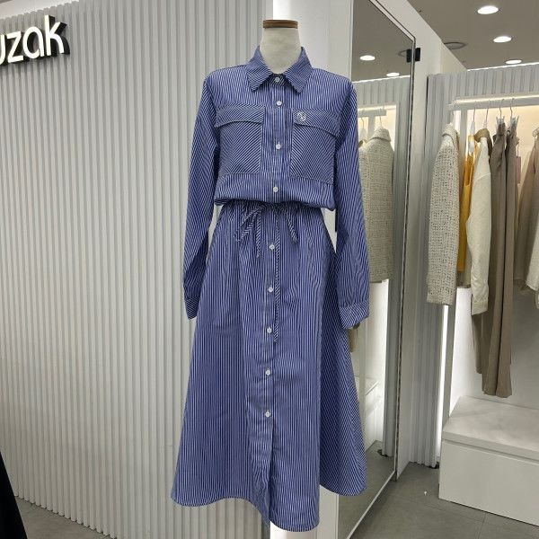 무자크 [모다아울렛][무자크]무자크 스트라이프셔츠OP/MP3WOP08-58F 전주김제점