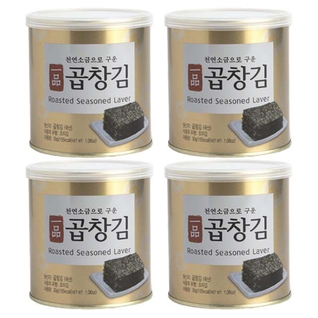 [하나맛김] 조미곱창김 캔김세트 30g x 4캔
