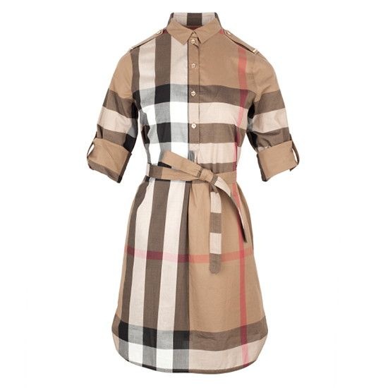 버버리 켈시 면 셔츠 드레스 8027708 (TAUPE BROWN)