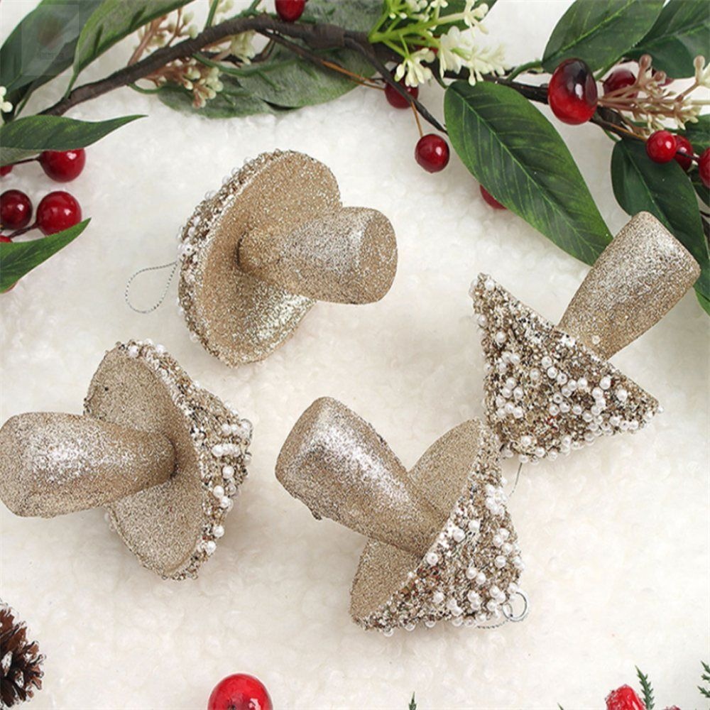 [이프로마트협력사]하디컬렉션 트리 오너먼트 4p 진주버섯 독특한커플맥주잔연말술파티용품게임재밌는2인소품술게임 크리스마스파