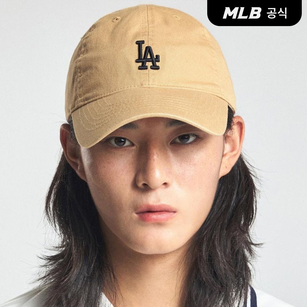 MLB [카리나PICK][공식] 공용 루키 언스트럭쳐 볼캡 LA (Beige) 3ACP7701N-07BGS