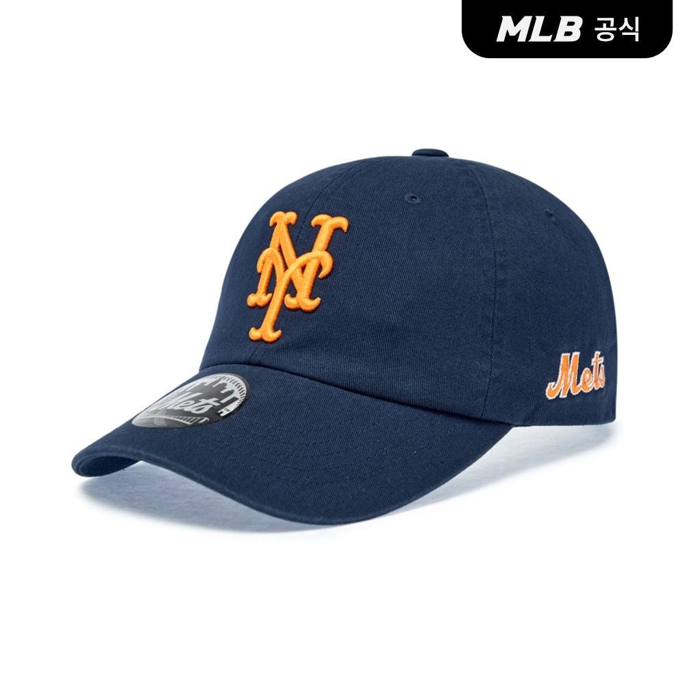 MLB [카리나&TWS PICK][공식] 25N 공용 시그니처 언스트럭쳐 볼캡 NYM (Navy) 3ACPB245N-09NYS