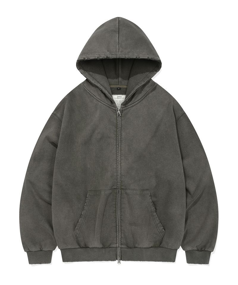 피그먼트 KANEITEI DAMAGE HOODIE ZIP-UP OLIVE DRAB K26S-TOZ-539-OD 338240