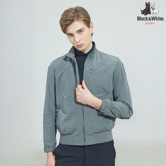 마스터스통상㈜ 블랙앤화이트 [블랙앤화이트] 남성 립 나일론 안감 자켓 1106GAWN_GREY