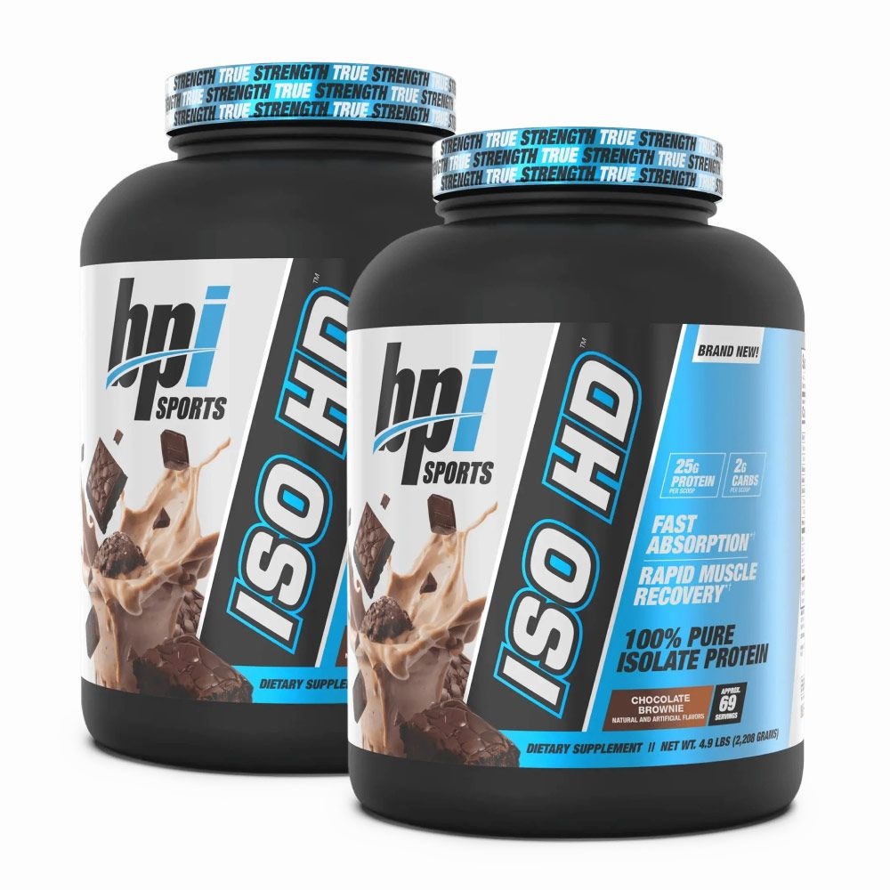 BPI스포츠 ISO HD 퓨어 아이솔레이트 프로틴 (초코 브라우니 맛)2.27kg x2통