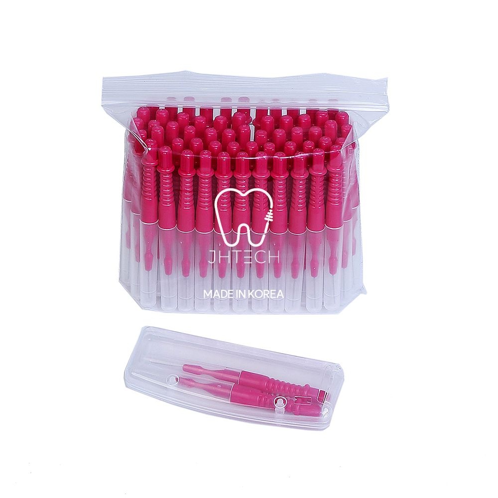 스마일브러쉬 상쾌한마무리 I형 주현테크 치간 입 칫솔 SSSS 레드 1개 50개