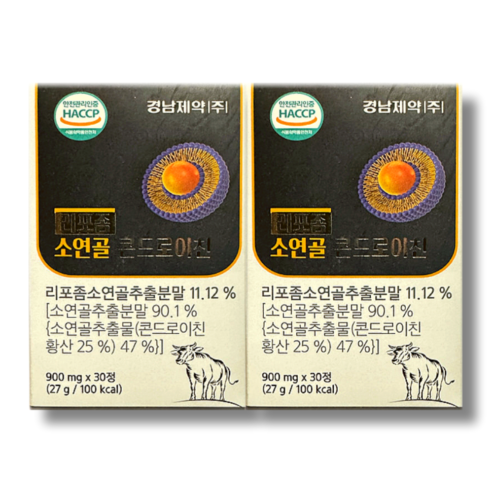 경남제약 리포좀 소연골 콘드로이친 900mg 30정 2박스