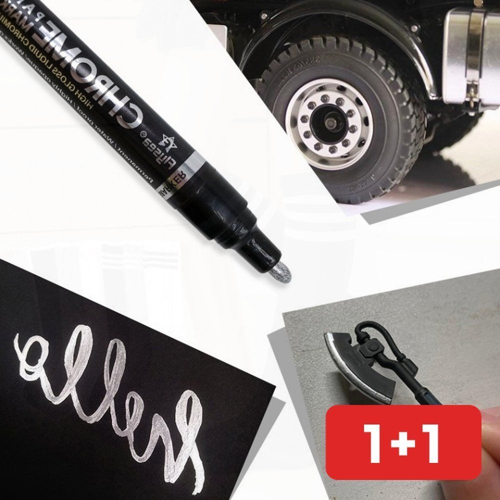 중국OEM 크롬 마카 광택 도색 메탈릭 리퀴드 마커펜 금속 도료