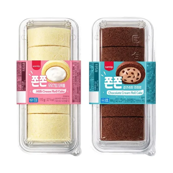 쫀쫀 우유크림 모찌롤/초코모찌롤/핫도그 110g x 4개