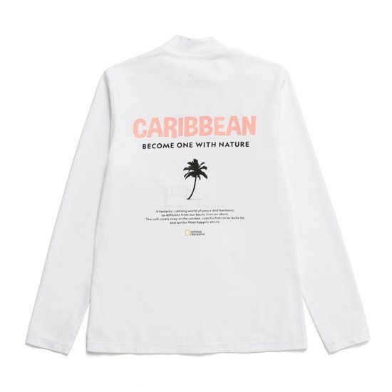 <매장정품> 내셔널지오그래픽 N232WRG720 여성 그래픽 집업 래쉬가드 WHITE