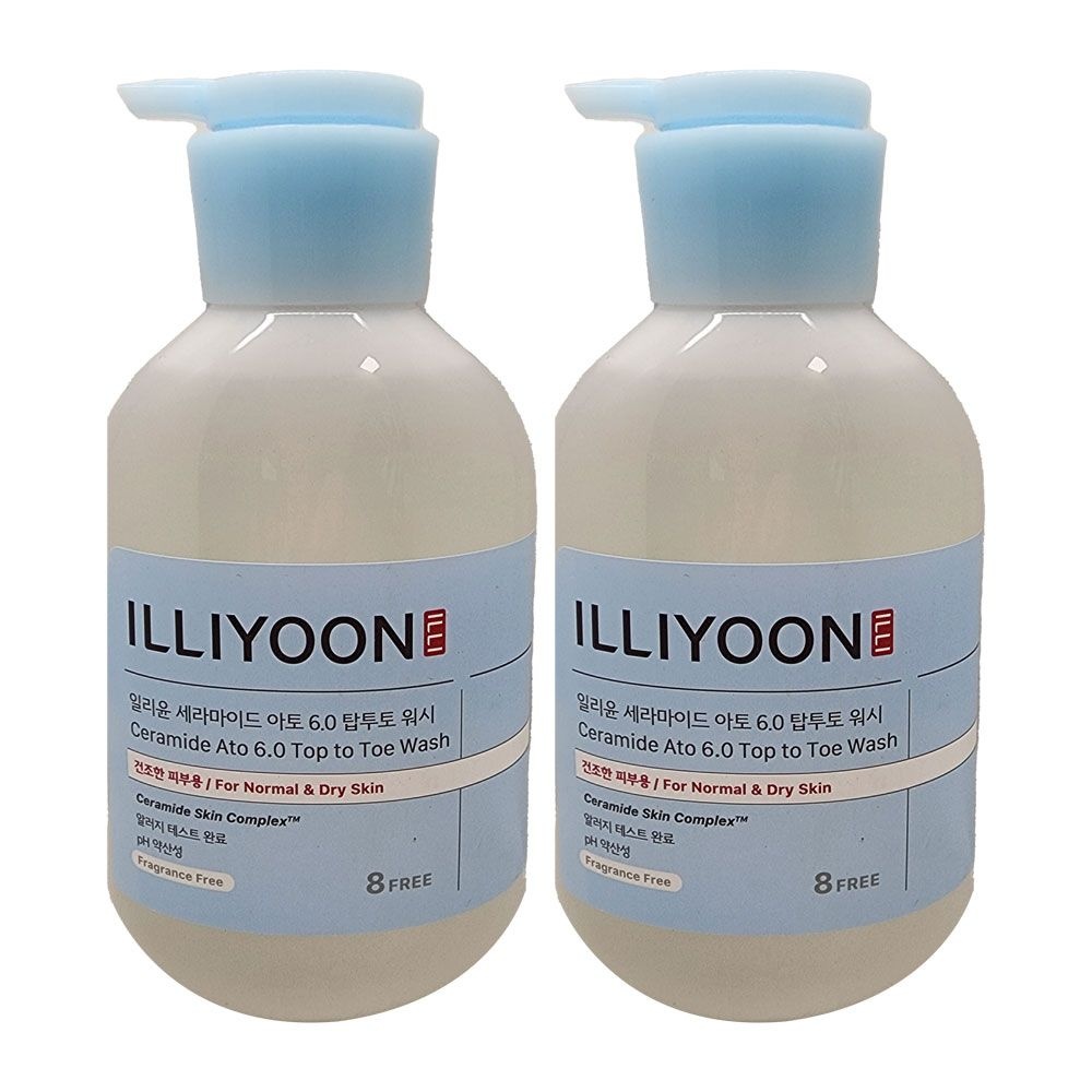 일리윤 세라마이드 아토 6.0 탑투토 워시 무향 500ml 약산성 바디클렌저 2개 So