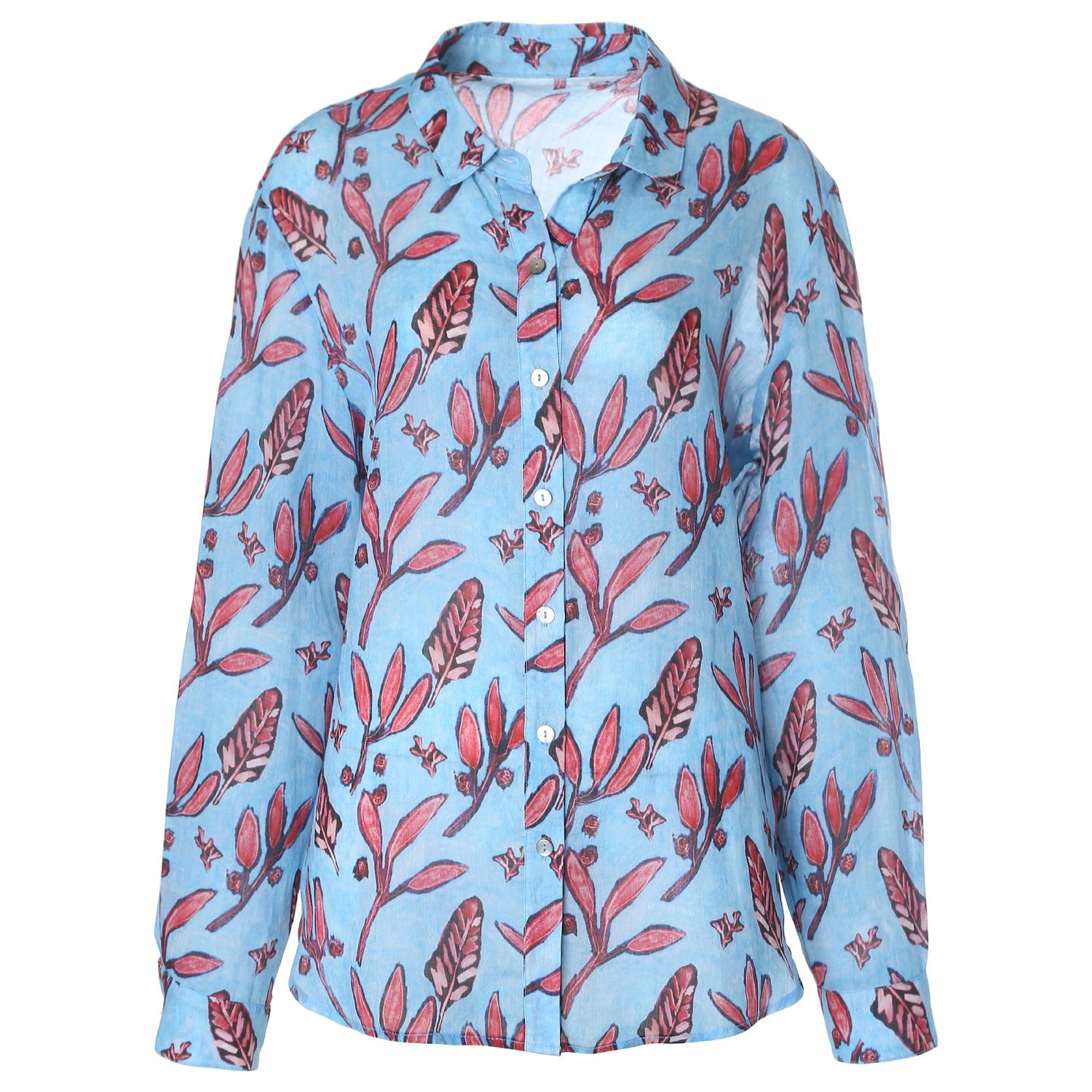 [롯데백화점] 벨라디터치 프린트린넨린넨100블라우스V3F2BL22