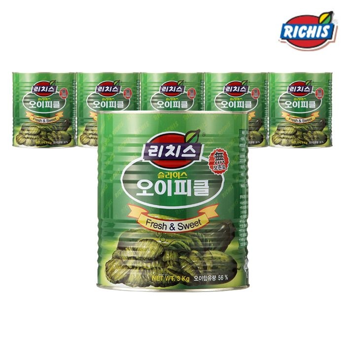 [㈜청향식품]리치스 오이피클 3kg x 6개