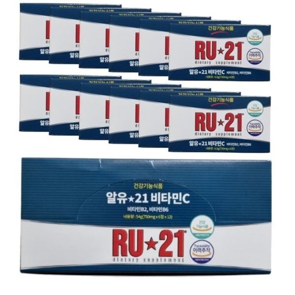 레모나 [하프클럽]알유21 비타민C 750mg 6정 x 12박스 RU21