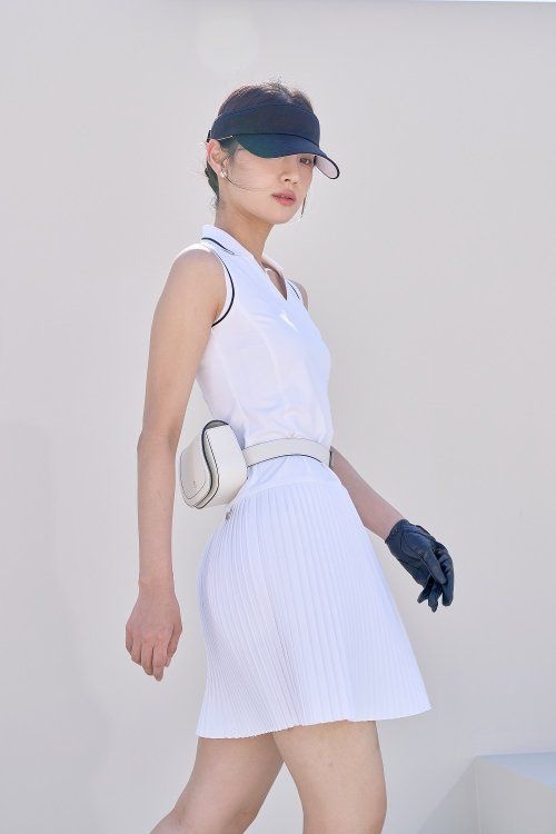 SCHWA SCHWA 모던 플리츠 원피스 (WHITE)