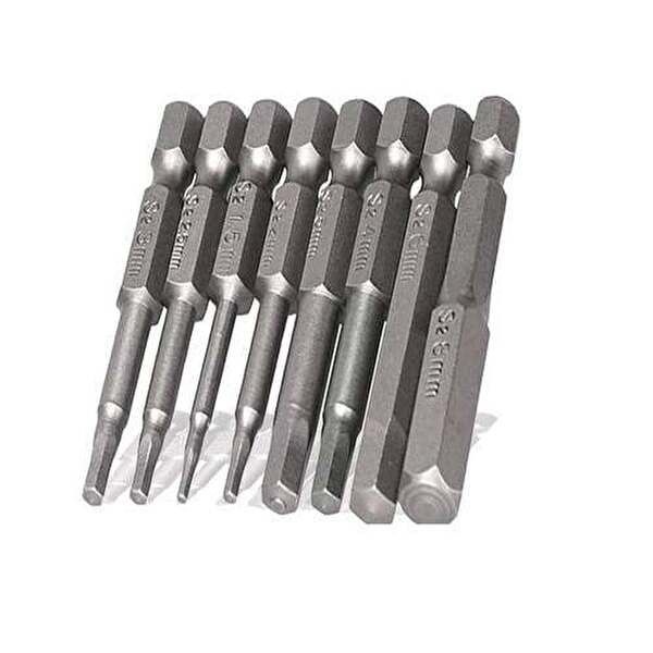 HWA 50mm 마그네틱 육각 비트 1.5mm-8mm 8P 세트-WD449F5