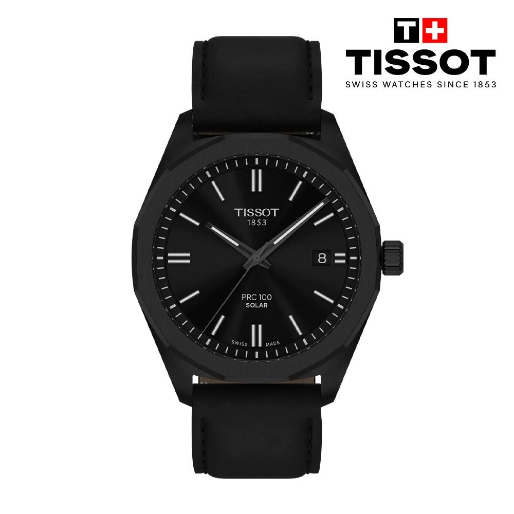 PRC 100 솔라 블랙 레더 39mm T151.422.36.051.00