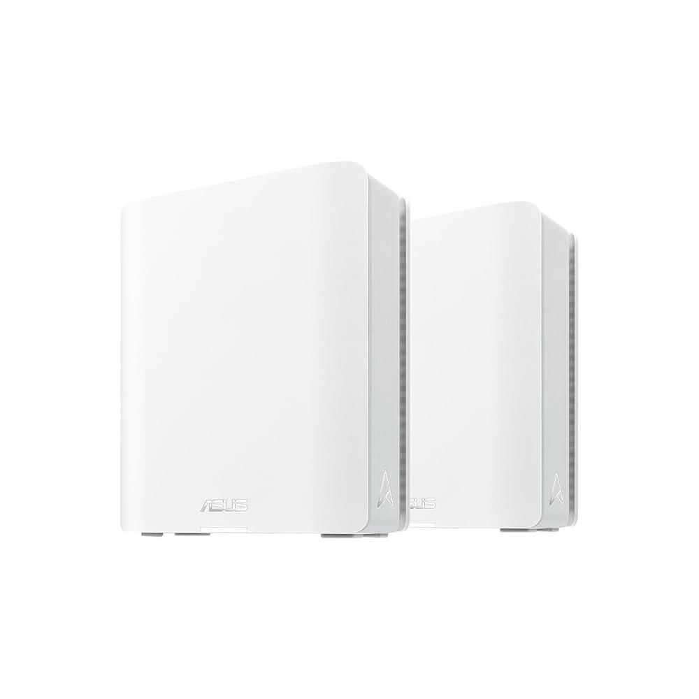 [해외] ASUS ZenWiFi BT8 트라이밴드 Wi-Fi 7 메시, 14Gbps, 5900제곱피트 2팩, 듀얼 2.5G 포트, 보안 및 자녀 보호 기능 포함, 스마트