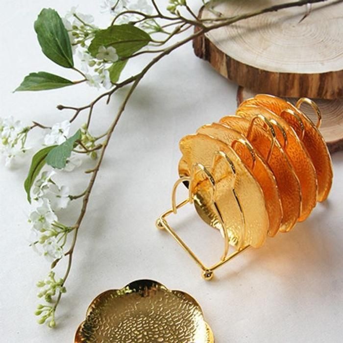 [패션플러스][주식회사 브이와이][JH930Q10_52C5]컵받침 포인트를 준 플라워 7P세트 (30611945A)