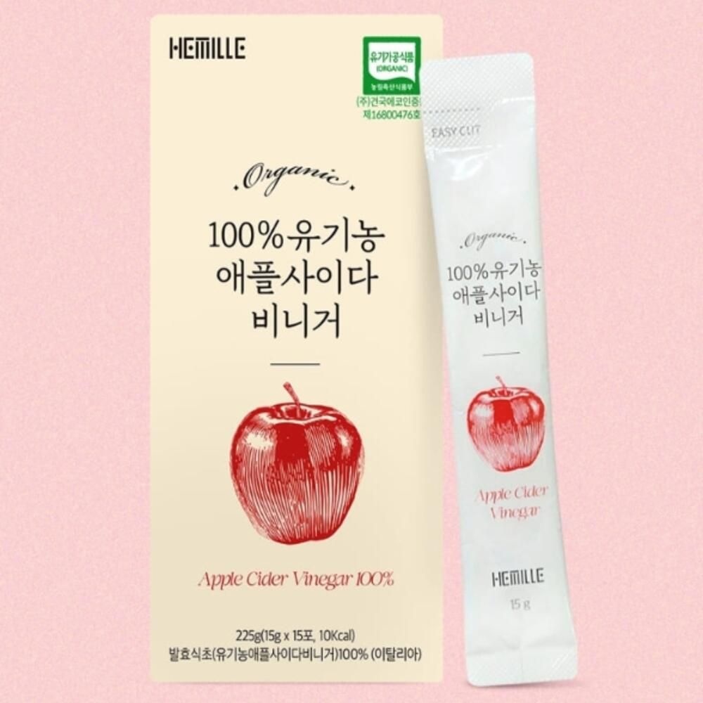 진스샵 유기농 애사비 사과 초모 과일 발효 식용 식초 애플 사이다 비니거 제품 15포