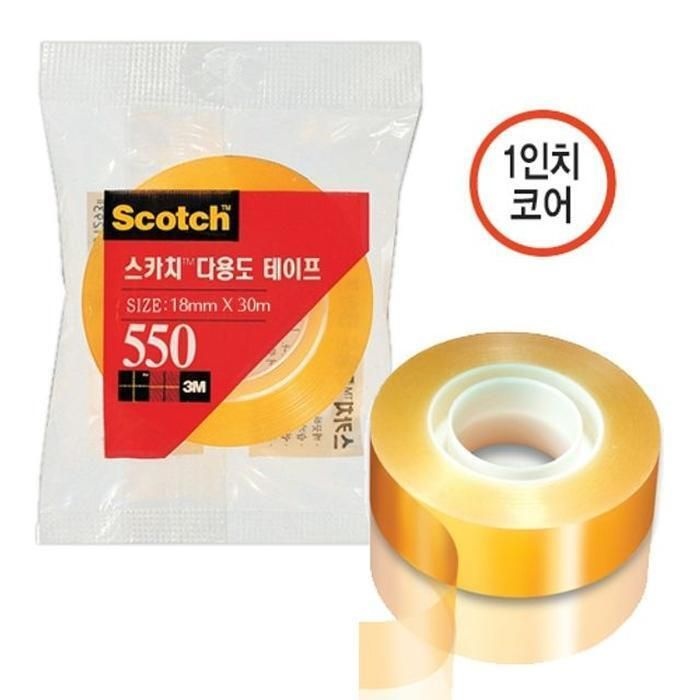 [패션플러스][주식회사 브이와이][JH8RQ116_52CK]다용도 테이프 리필 3M 550 폭18mmX길이30M (30607502A)