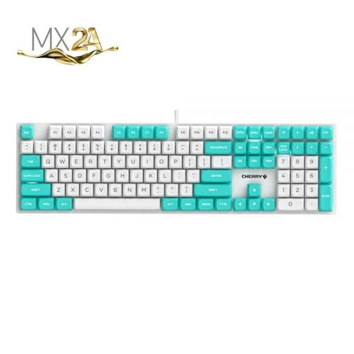 체리 사무용 기계식 키보드 풀윤활 풀배열 MX2A 변형백축 민트