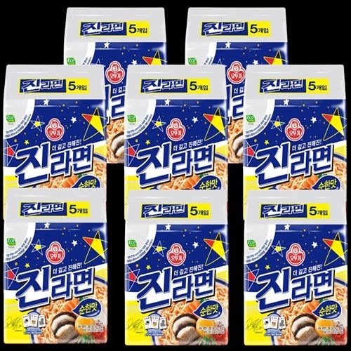 [온누리7%혜택][오뚜기] 진라면 순한맛/매운맛 골라담기 ([농심] 진라면 순한맛 5개입*1봉)