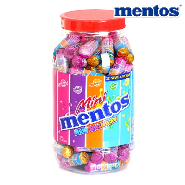 츄파춥스 멘토스 미니 뉴레인보우 1kg(100개입)[유]