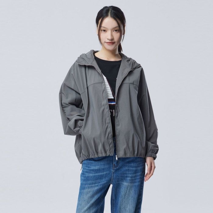 베네통 [Online Exclusive] 백 리본 후드 점퍼_BAJPE2631DG